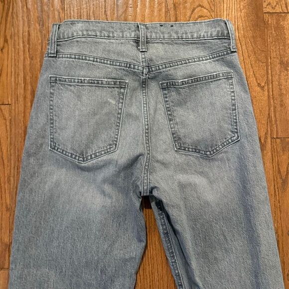 Gap Cheeky straight grey high rise raw hem jeans size 28/6 tall - Picture 11 of 12